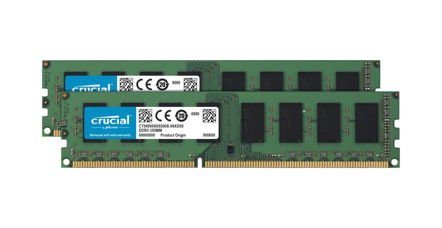 Crucial CT6284265 8GB Kit (2 x 4GB) DDR3-1600MHz PC3-12800 ECC Registered CL11 240-Pin DIMM 1.35V Low Voltage Single Rank Memory Upgrade for Supermicro SuperServer 2026T-6RF+ System